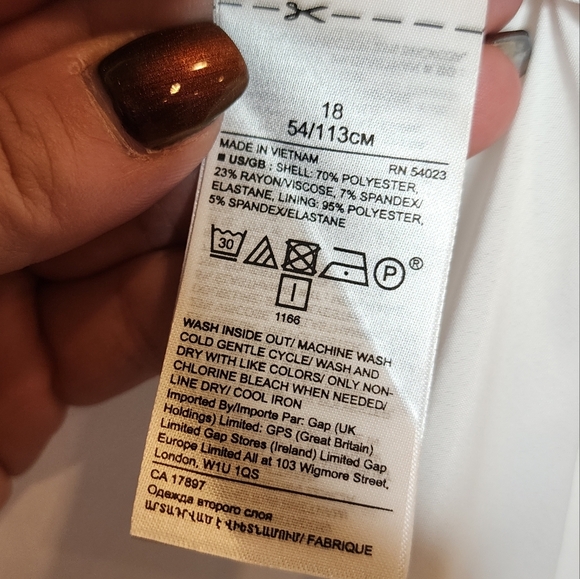 NWT Banana Republic White Single Button Blazer Womens Plus Size 18 - Picture 14 of 15